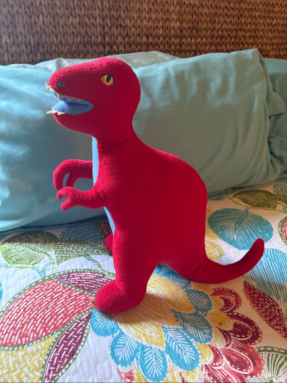 Red Plush Dinosaur Toy, with sound effects